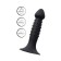 Anal phallimitator A-Toys Spikn, silicone, black color, 14 cm