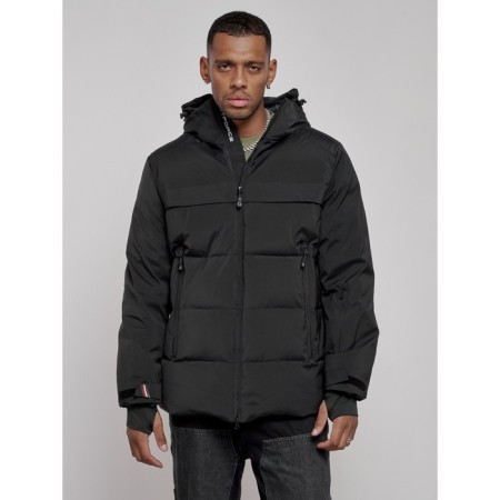 Winter ski skid male, size 56, black color-8