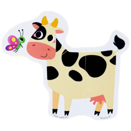 Soft puzzle for kids "Farm animals", 5 puzzles, crumb I-13