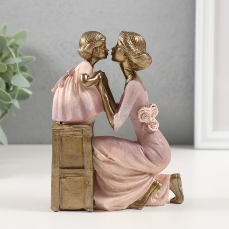 Souvenir Polystone "Beauty Mam with a daughter on the chair" 11x5x14 cm