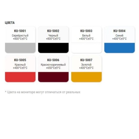 Thermal-resistant enamel KUDO, KU-5001, +800C, silver, 520ml-1