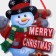 Decorative luminous jewelry (suspension) "Snowman" 32x23 cm