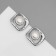 Earrings with pearls "exclus" velvet mini, color silver