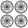 Wheel caps R13 "Lyon", silver-black carbon