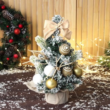 Christmas tree decor "Surprise in a bag" 31x17 cm, gold