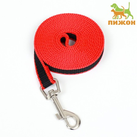 Leash 2 m x 1.5 cm, black-red