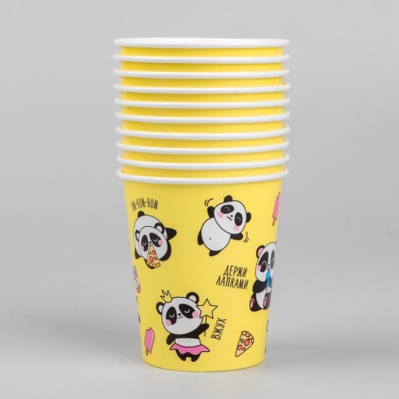 A single -single -paper glass "Panda", 250 ml-1