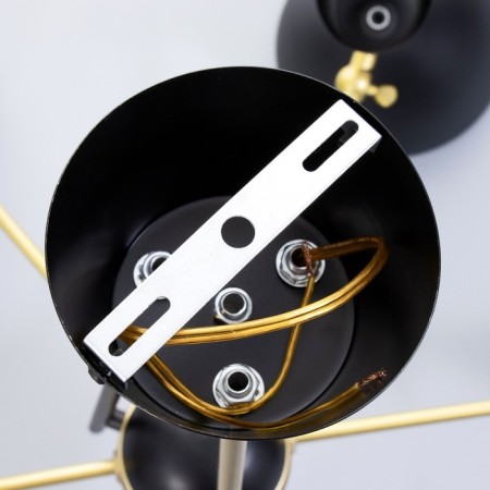 Basteoni chandelier 6he14 40W black and gold 70x70x54 cm Bayerlux-7