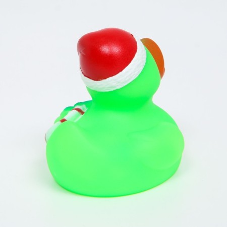 Brying toy for dogs "New Year's Duck", vinyl 8 x 8 cm-1