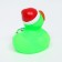 Brying toy for dogs "New Year's Duck", vinyl 8 x 8 cm