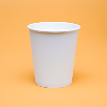 A single -single paper glass, white, 250 ml, 80 mm