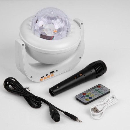Light device "Karaoke" 20 cm, speaker, microphone, glow RGB, 5 V-3
