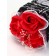 Bouquet of three red soap roses