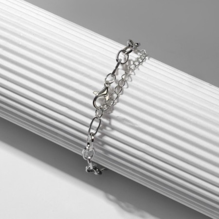 Bracelet "Night" with pearls, colored in silver, l = 16 cm-1