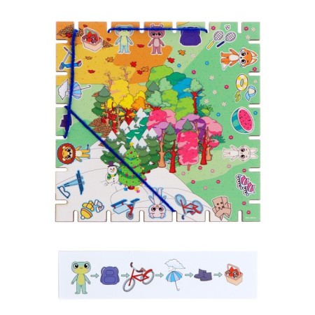 Geobord with the tasks "Study the Seasons" with a prediction-3
