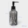 Savanna bathroom accessories set, 2 items: dispenser, glass, gray color.