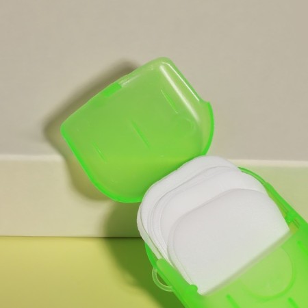 Leaf soap, in plates, 18 (± 2) pcs, in case, green color-4