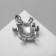 Brooch-Couple "Turtle" sea, blue color in black silver