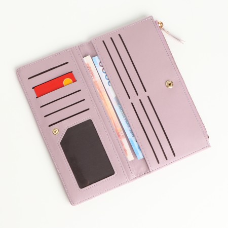 Women's wallet on magnets, pink color-4