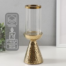 Ceramics candlestick, glass for 1 candle 