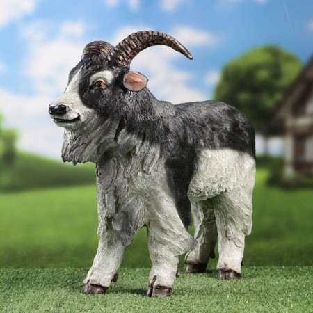 Garden figure "Horned goat" 40x18x33.5cm-1