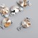 Decor for creativity metal, rhinestones "Butterfly on the rhinestone" silver 1.4x2.5 cm