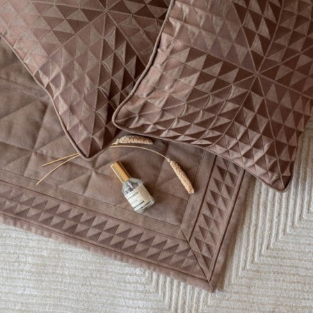 Cover with pillowcases "Dallas", size 230x250 cm, brown color-2