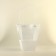 Bag for flowers is transparent, moisture -resistant, white, 26x24x12 cm