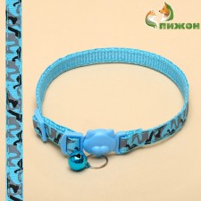 Kotoflash collar, with a tambourine, 30 x 1 cm, polyester, blue