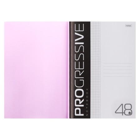A4 notebook, 48 sheets, in a cage, progressive, plastic cover, block 65 g/m2, purple-1