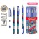 Ballic handle Erichkrause Colortouch Patchwork, node 0.7 mm, thin letter, rubber holder, rod with design, blue ink blue