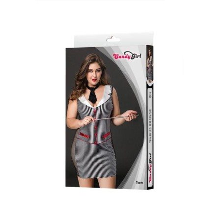Candy Girl Tara teacher costume, black/white color, size 2xl-3
