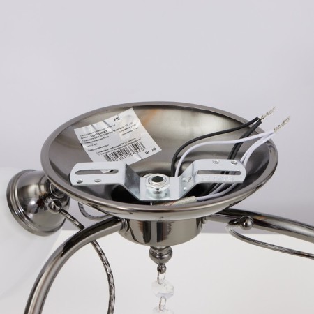 Chandelier 53512/3an wt, 3x40W E27, black chrome color-6