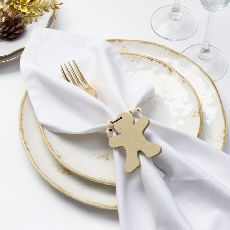 Ring for napkins "Gingerbread", col. brown, 6*7 cm, tree