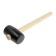 Kiyanka scrap, wooden handle, black rubber, 55 mm, 300 g