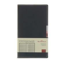 Weekly Lowed A6, 80 Metropol sheets, Cover Artificial Leather, Smecked Block, Black