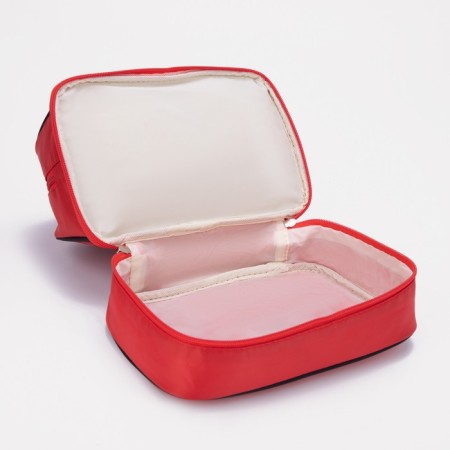 Cosmetic bag, 2 parts on lightning, red color-2