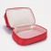 Cosmetic bag, 2 parts on lightning, red color