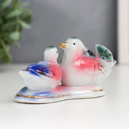 Souvenir Ceramics "Ducks-Mandarinka in the Pond" 4.5x3.5x9.5 cm-3