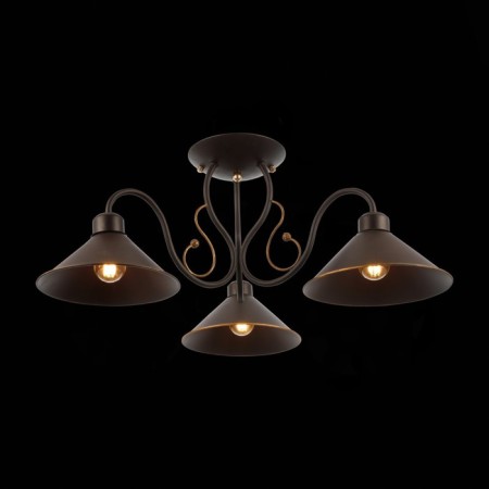 Ceiling EVOLUCE lamp. Sle120402-03. Ciolla. 3x60 watts, E27, 66x66x24 cm, dark -brown color-6