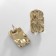 Earrings metal xuping waves, color gold