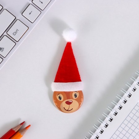 New Year of the setting icon with a cap d = 35 mm "deer" 6.5x11 cm-2