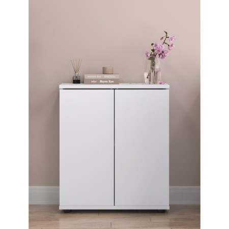 Cabinet dresser 2x door Ultra PUSH, 602 × 290 × 701 mm, white smooth color-2