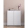 Cabinet dresser 2x door Ultra PUSH, 602 × 290 × 701 mm, white smooth color