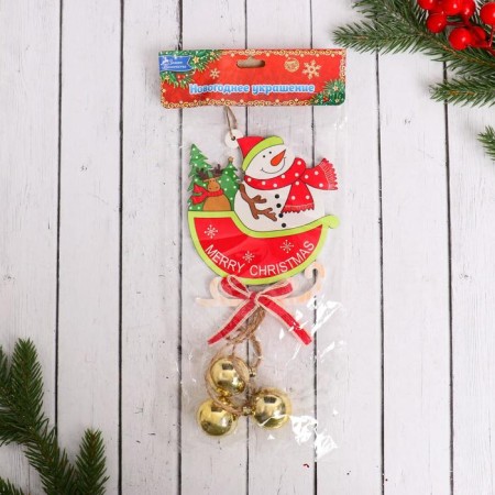 Christmas tree decoration "Sani with balls" Snowman 10x23 cm-1