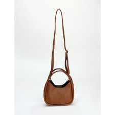 Bag Women's Tout with zipper, brown color