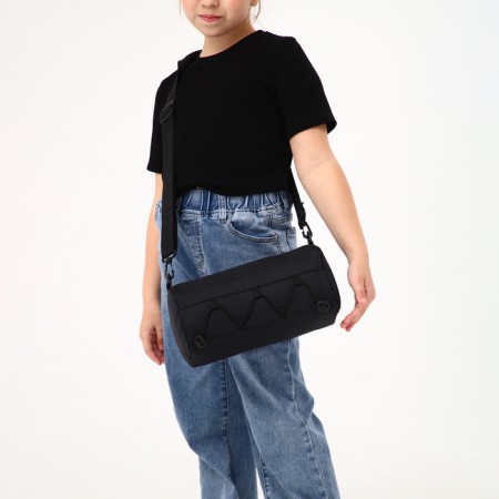 Sports bag with lightning, black color-5
