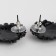 Caribbean metal earrings are large, black color