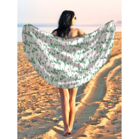 Pareo and beach rug "Field flowers", d = 150 cm