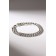 Bracelet with rhinestones "shine" thread in circles, white color in silver, 18 cm